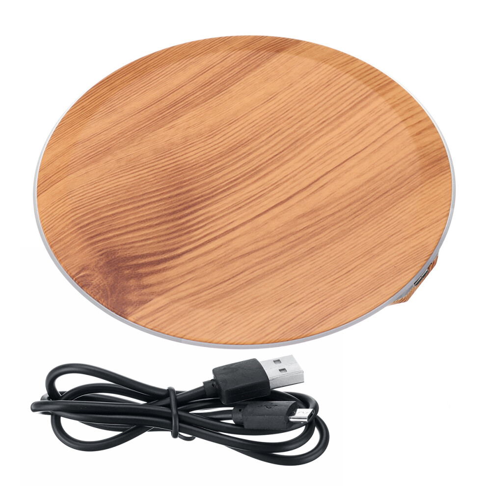 Bakeey 20W Qi Wood Wireless Charger Pad Quick Fast Charger Base Plate For Samsung Xiaomi Huawei Grain 6906140366003