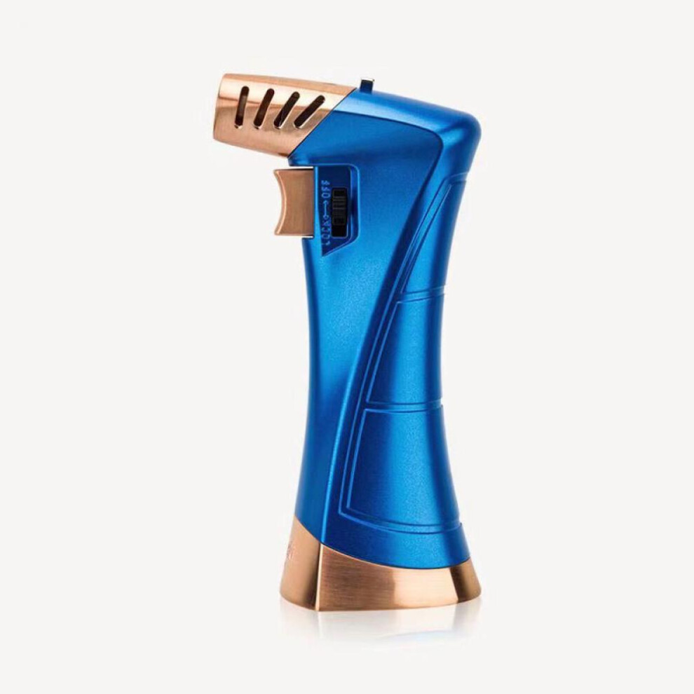 Yeuligo Blue (Blue) Desktop Cigar Lighter Flame Single Direct Punch Alloy Igniter Moxibustion Points Incense Barbecue Big Fire