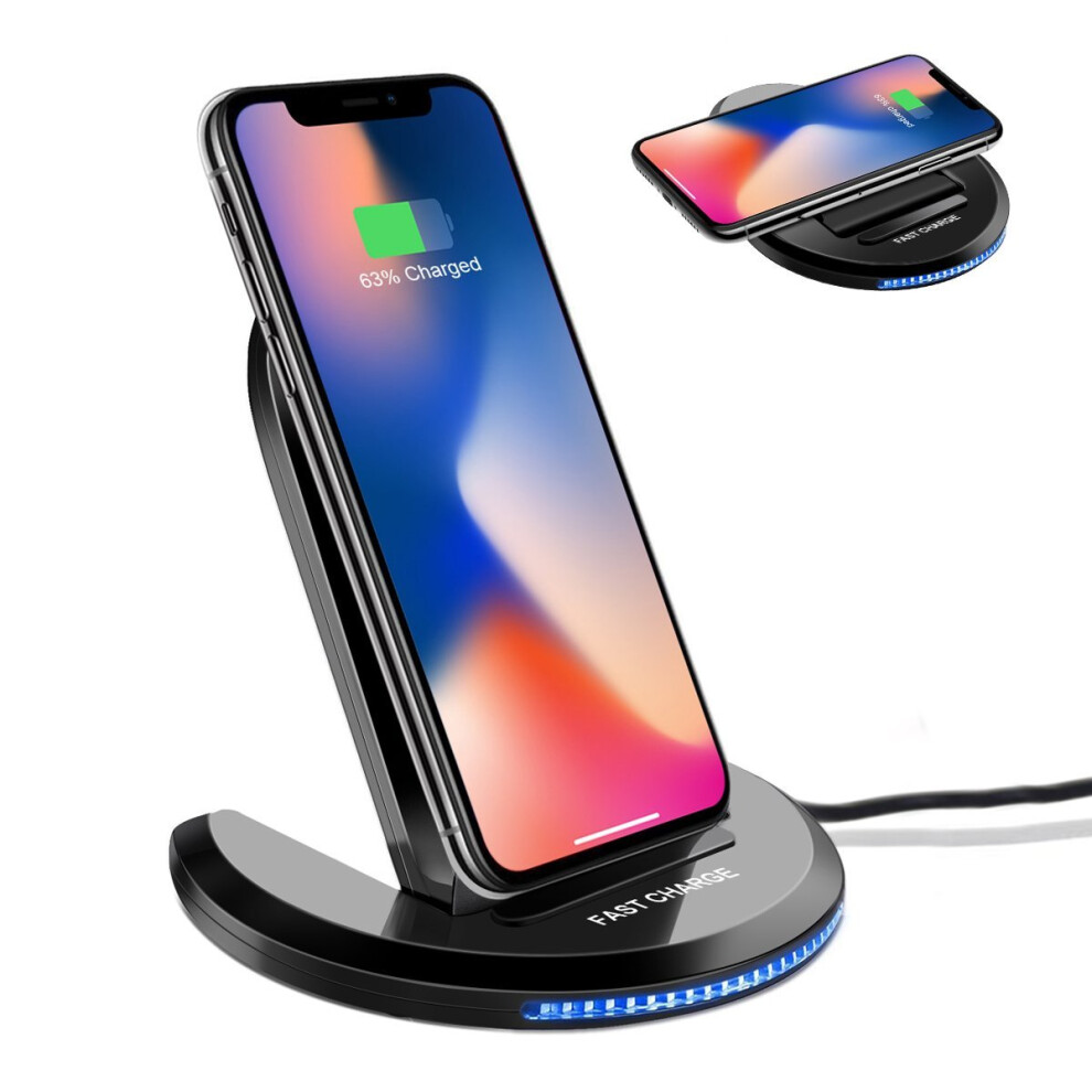 Eiegiant U8 Wireless Charger 10W Qi Fast Charging Pad Stand Holder For Iphone Xs 11Pro Huawei P30 P40 Pro S20 6900066842528