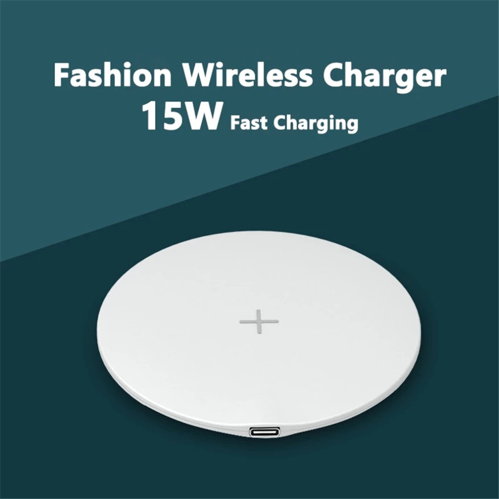 Bakeey 15W Wireless Charger Type C Inport Led Indicator Fast Charging Pad For Iphone 12 12Pro Huawei P30 P40 Pro 6900078923994
