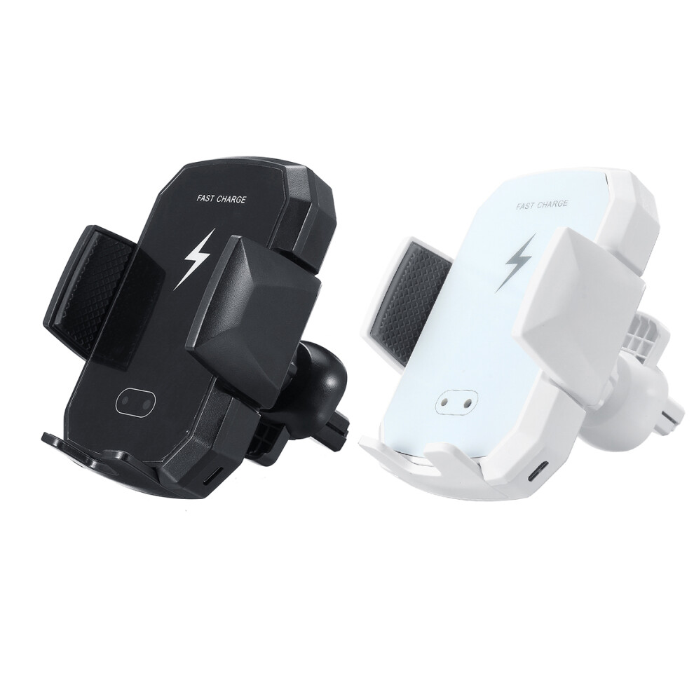 2 Color Wireless Charger Charging Car Phone Holder Infrared Sensor Bracket For Mobile Phone Black/White 886015955654