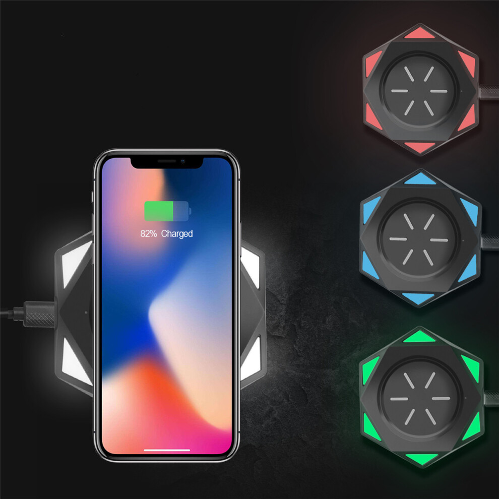 Bakeey 10W Qi Wireless Fast Charging Stand Dock Phone Charger For Samsung S10 For Iphone 8 Xs 11 White/Black 6900063453765