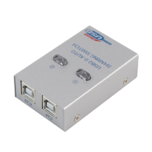 Veggieg USB2.0 Auto Sharing Switch Manual Printer Sharer 2 in 1 Out Converter Print Sharing Device U201