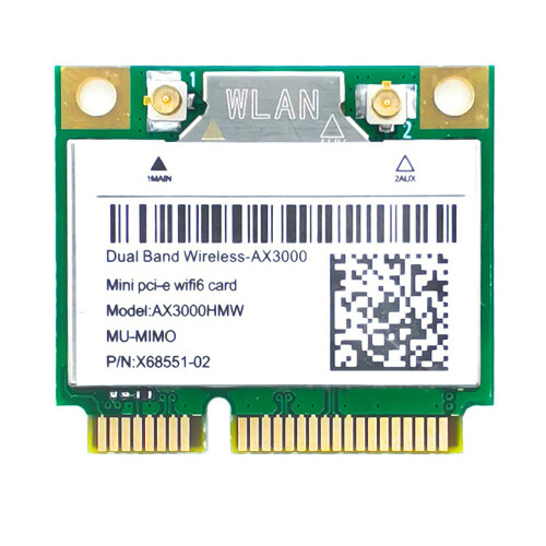 Intel AX211, M.2 wifi card, Wi-Fi 6E, 5374M, có bluetooth 5.3, ba băng tần 2.4G, 5.8G và 6G. Bộ