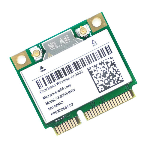 WiFi 6E Wireless Card, AX210HMW Mini PCIe Wireless Card for PC, Bluetooth 5.2 2.4G/5G/6G Tri-band 5374Mbps Network Adapter for Linux, for Chrome OS