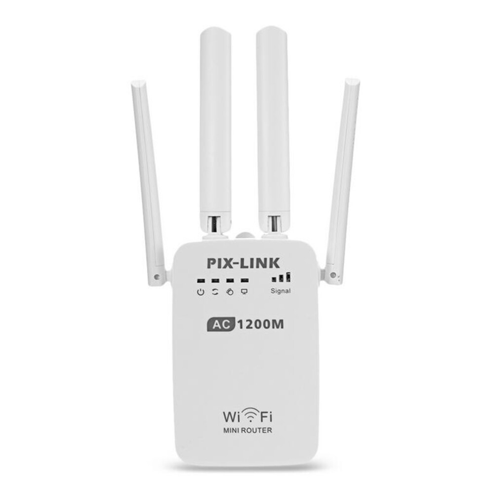 Pix Link 1200Mbps Dual Band Wireless Wi Fi Ap Wifi Repeater Extender Wall Plug Router Amplifier Signal Booster 6900069522465