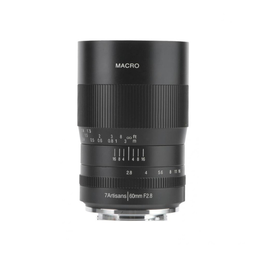 7Artisans 60Mm F2.8 1:1 Magnification Macro Focus Lens Suitable For Sony E Mount For Fuji For M4 3 Mount Mirrorless Camera A6500 A6400 6900076876131