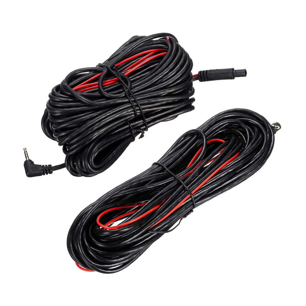 10M 15M 5 Pin Car Recorder Rear View Backup Camera Reverse Extension Cable Black/Red 6900047012889