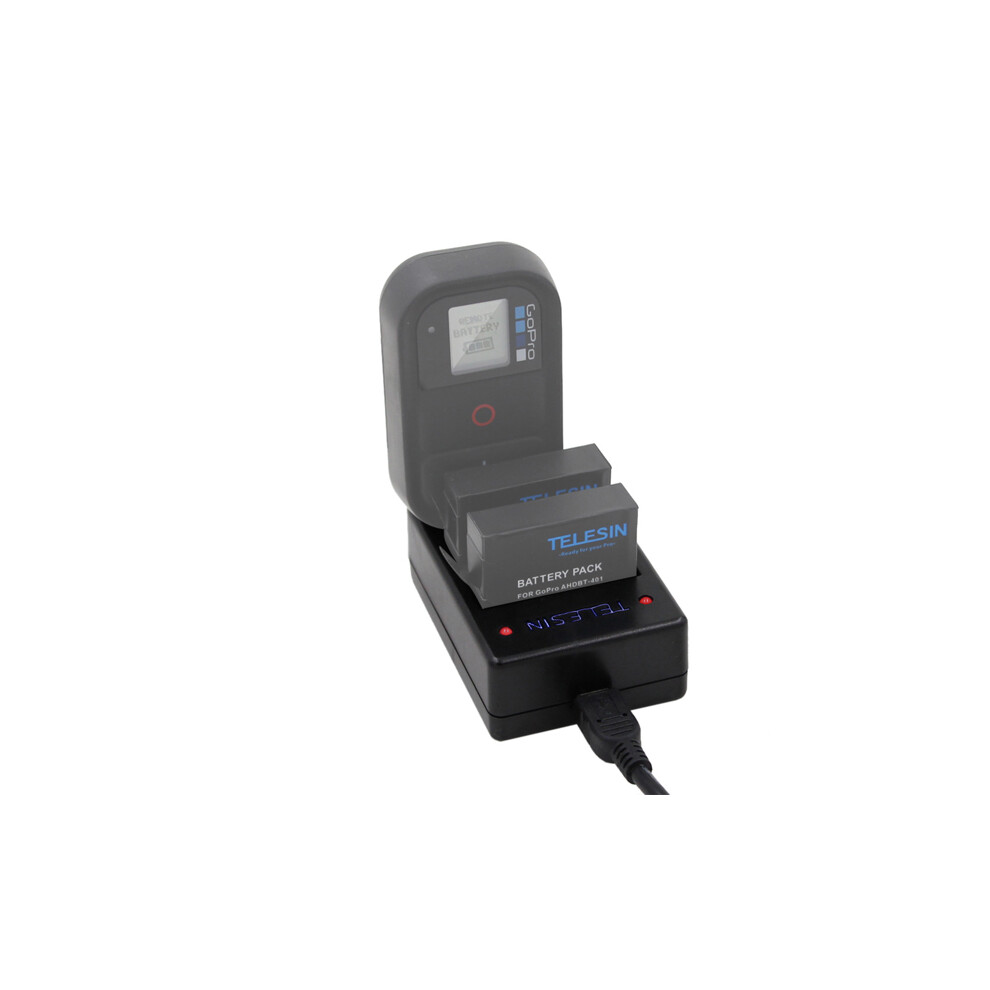 Telesin Multifunctional 3 Slots Camera Battery Charger Wi Fi Remote Control For Gopro Hero 5 4 732059659617