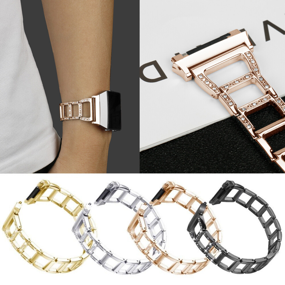 Replacement Bracelet Bangle Strap Metal Watch Wrist Band For Fitbit Ionic Grey 698375060295