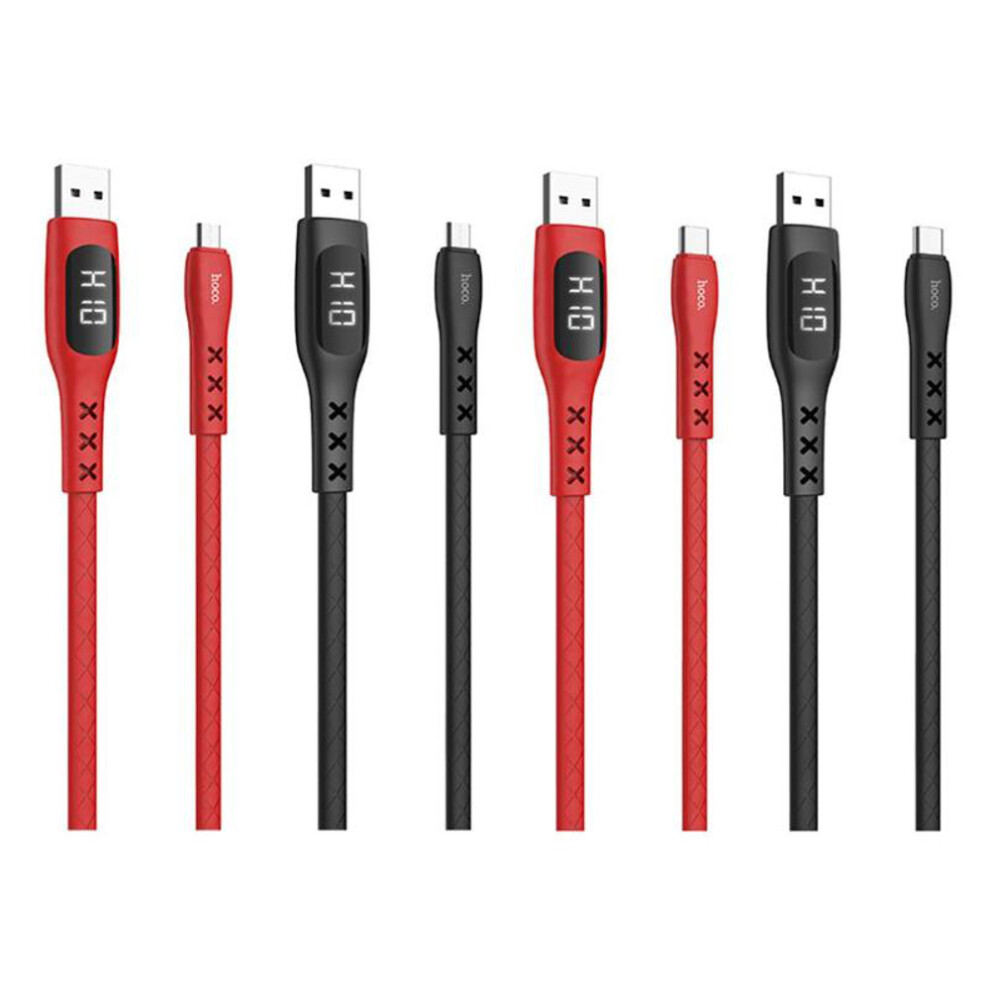 Hoco S6 2.4A Mirco Usb On Screen Timing Fast Charge Data Cable For Tablet Smartphone 6900056702054