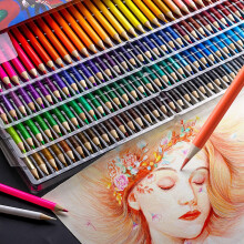 48 72 120 160 Colors Pencils Set Professional Oil Colored Artist Painting Sketching Wood Stationery School Art Supplies