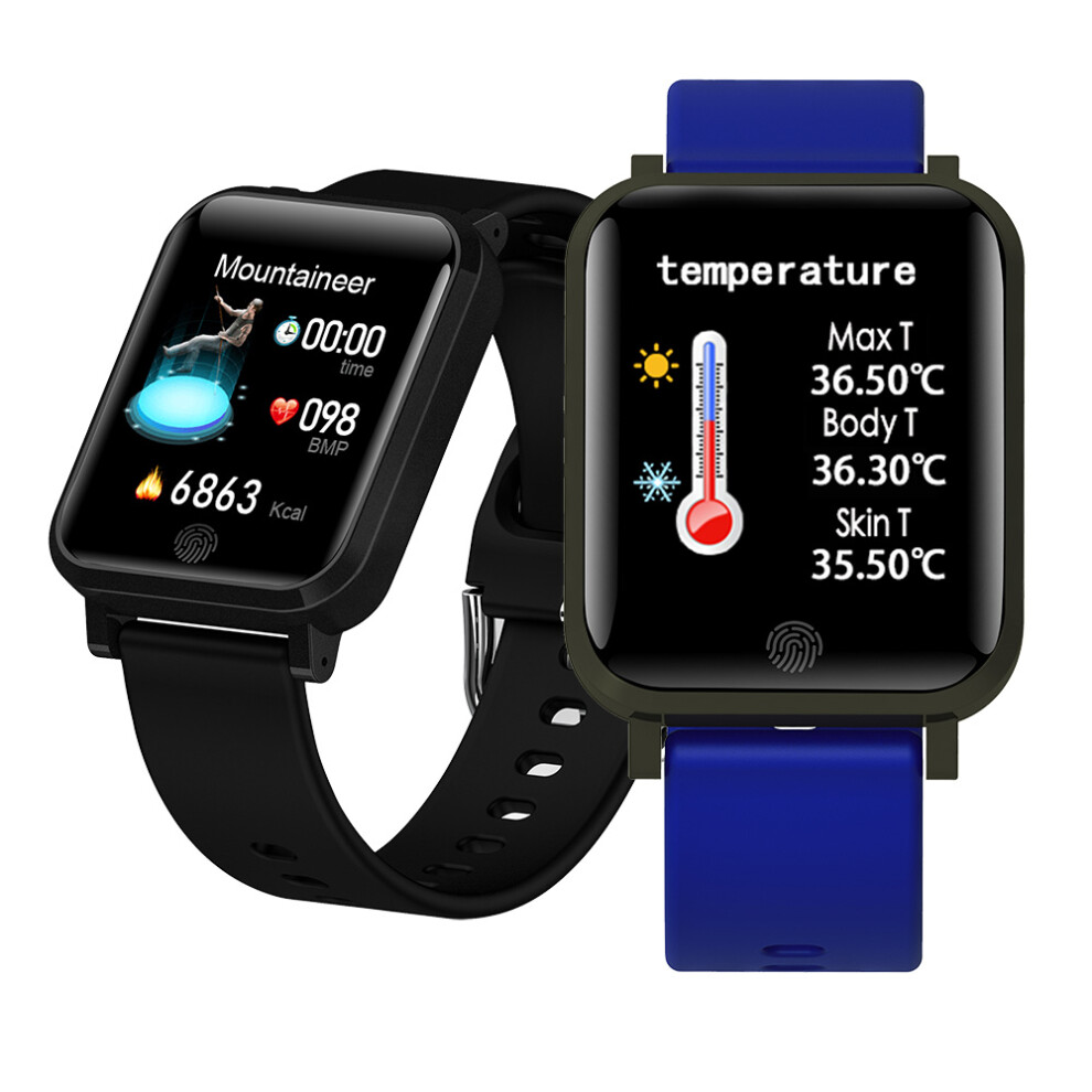 Bakeey F29 Temperature Measurement Heart Rate Blood Pressure Oxygen Monitor Weather Display Smart Watch 6900070655060