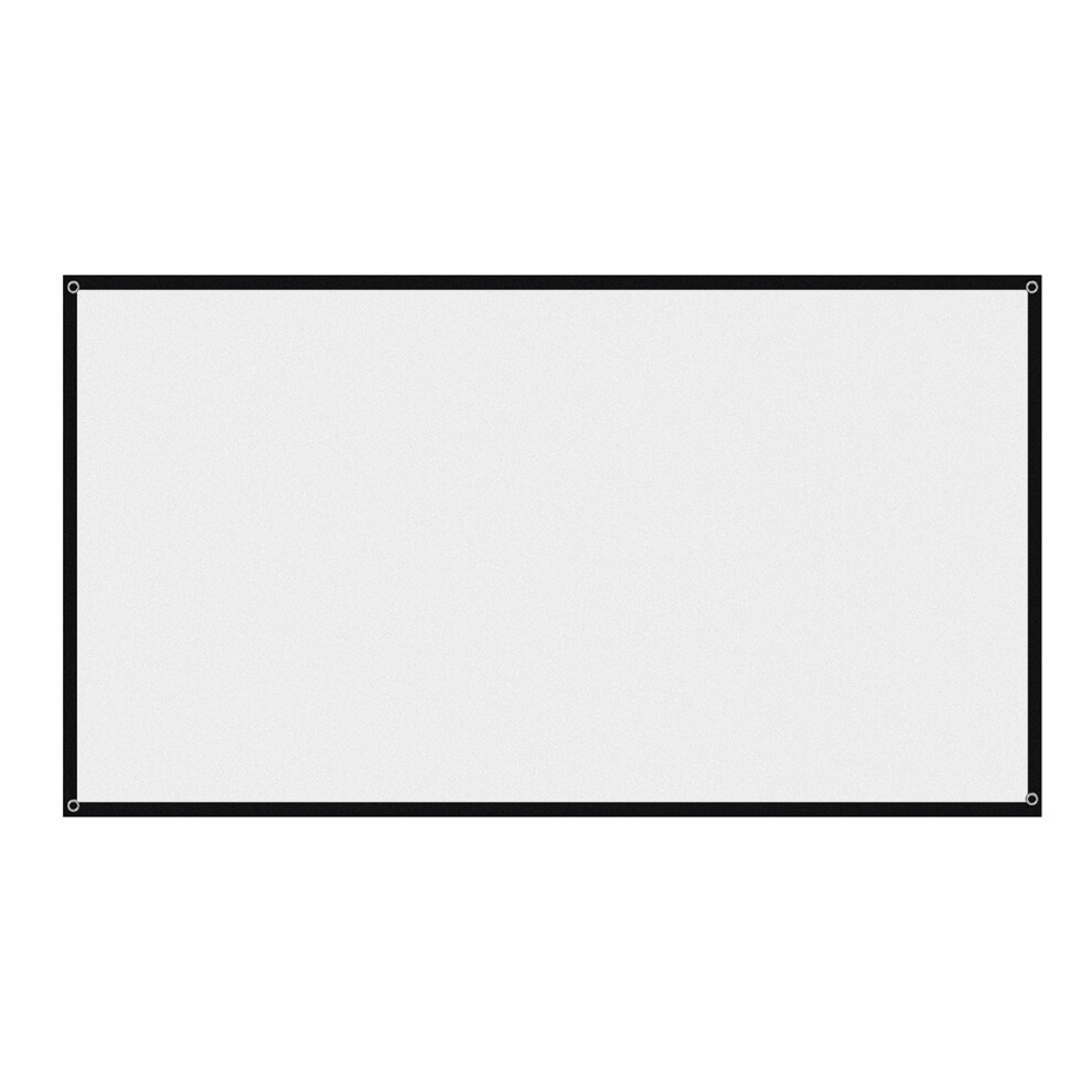 72 inch Projector Screen ]16:9 HD Foldable White Projection Wall Mounted Screen for Home Office Theater Movies Indoors Outdoors
