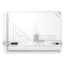 A3 Drawing Board Drafting Table with Parallel Motion and Adjustable Angle Precise Marks Ruler Functional Design Auxiliary Board