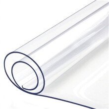 Soft Glass Table Mat PVC Transparent 1.0mm Round Edge Table Mat Waterproof No Formaldehyde Table Cloth Student Classroom Meeting Room Table Cover
