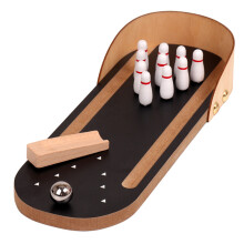Mini Desktop Bowling Wooden Portable Desktop Accessories Children Parent Interactive Toy Indoor Party Games For Home Decoration
