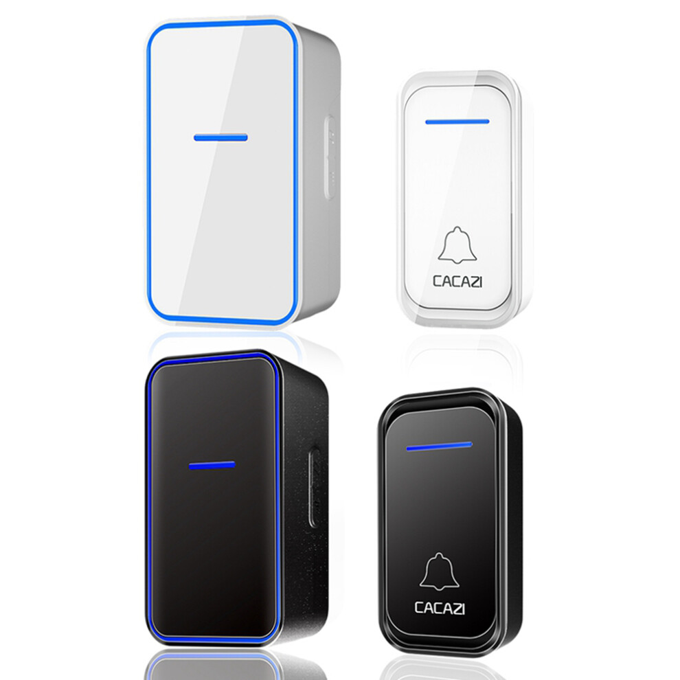 Cacazi 1 Receiver 1 Transmitter Eu Plug 300M Remote Home Waterproof Led Indicator Wireless Smart Digital Ac Electronic Doorbell 6900056351368