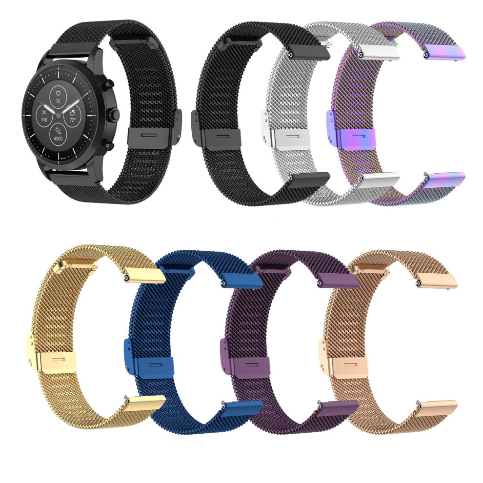 Bakeey Universal 22Mm Mesh Steel Watch Band For Amazfit Huawei Fossil Garmin Ticwatch Xiaomi Color Smart Watch Silver 6900074166340