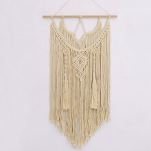 1Pcs Canvas Tapestry Macrame Handmade Woven Wall Art Cotton Bohemian Hanging Tapestry For Room Decor