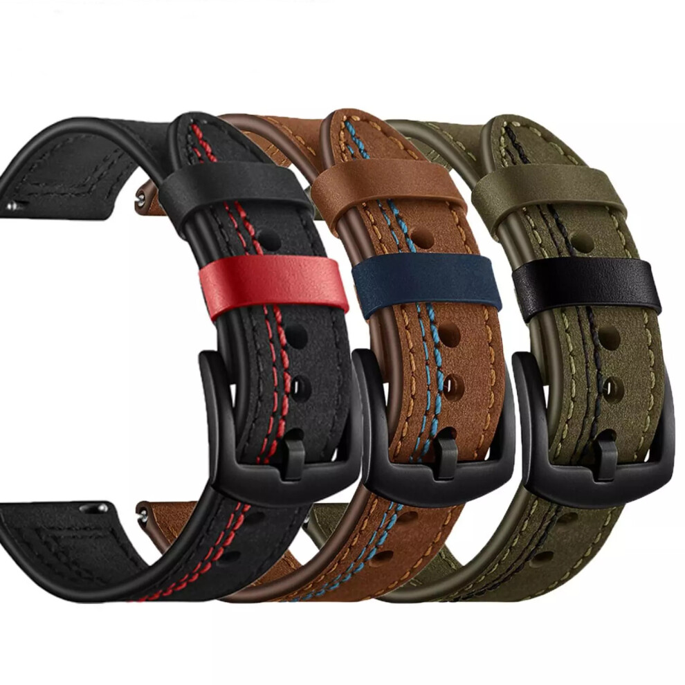 Bakeey 22Mm Universal First Layer Genuine Leather Strap Smart Watch Band For Huawei Watch Gt Gt2 46Mm 6900079547977