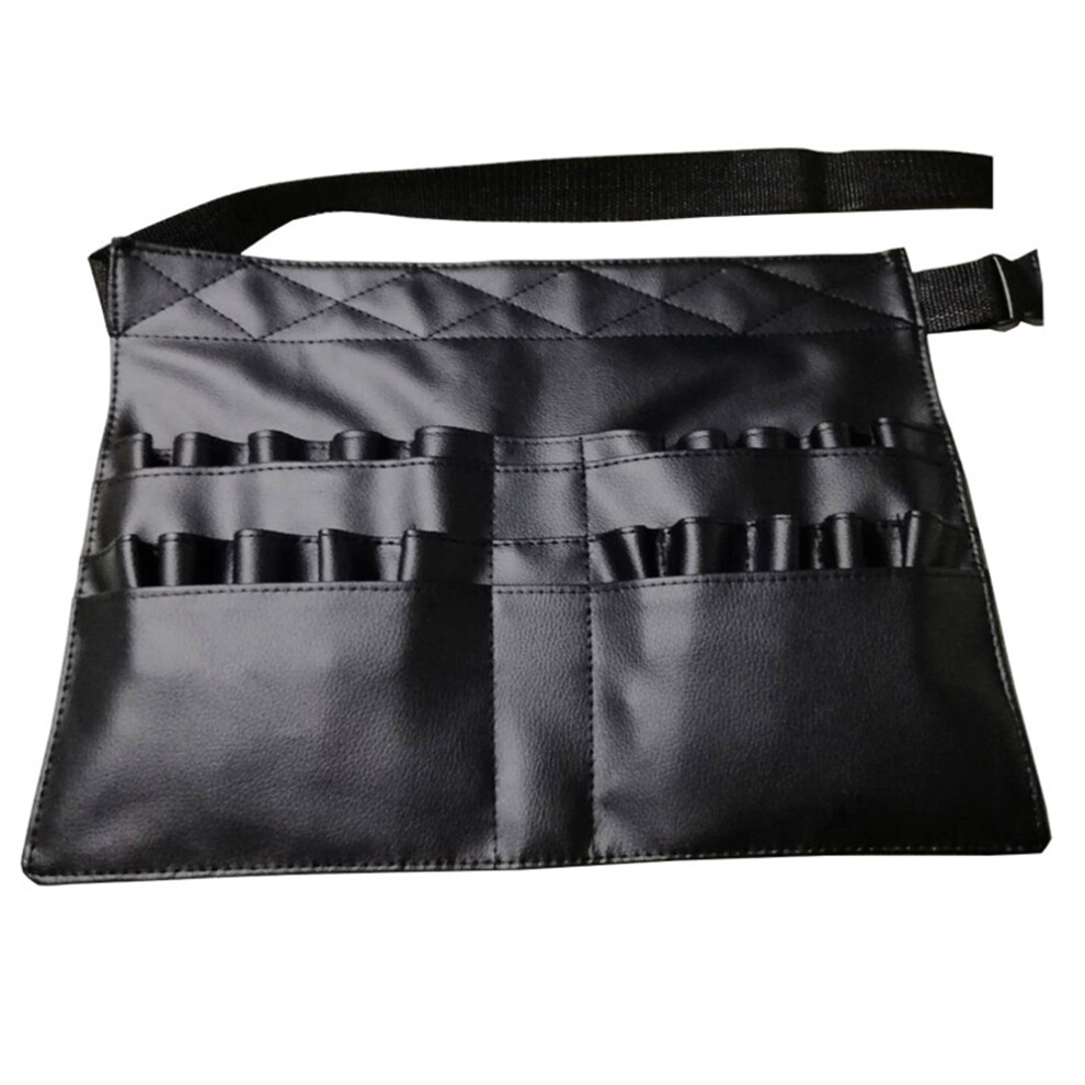 Waist Make Up Bag PU Leather Multiple Slots Design Waist Bag Make Up Artist Professional Make Up Tools Storage For Studio Show Back Stage