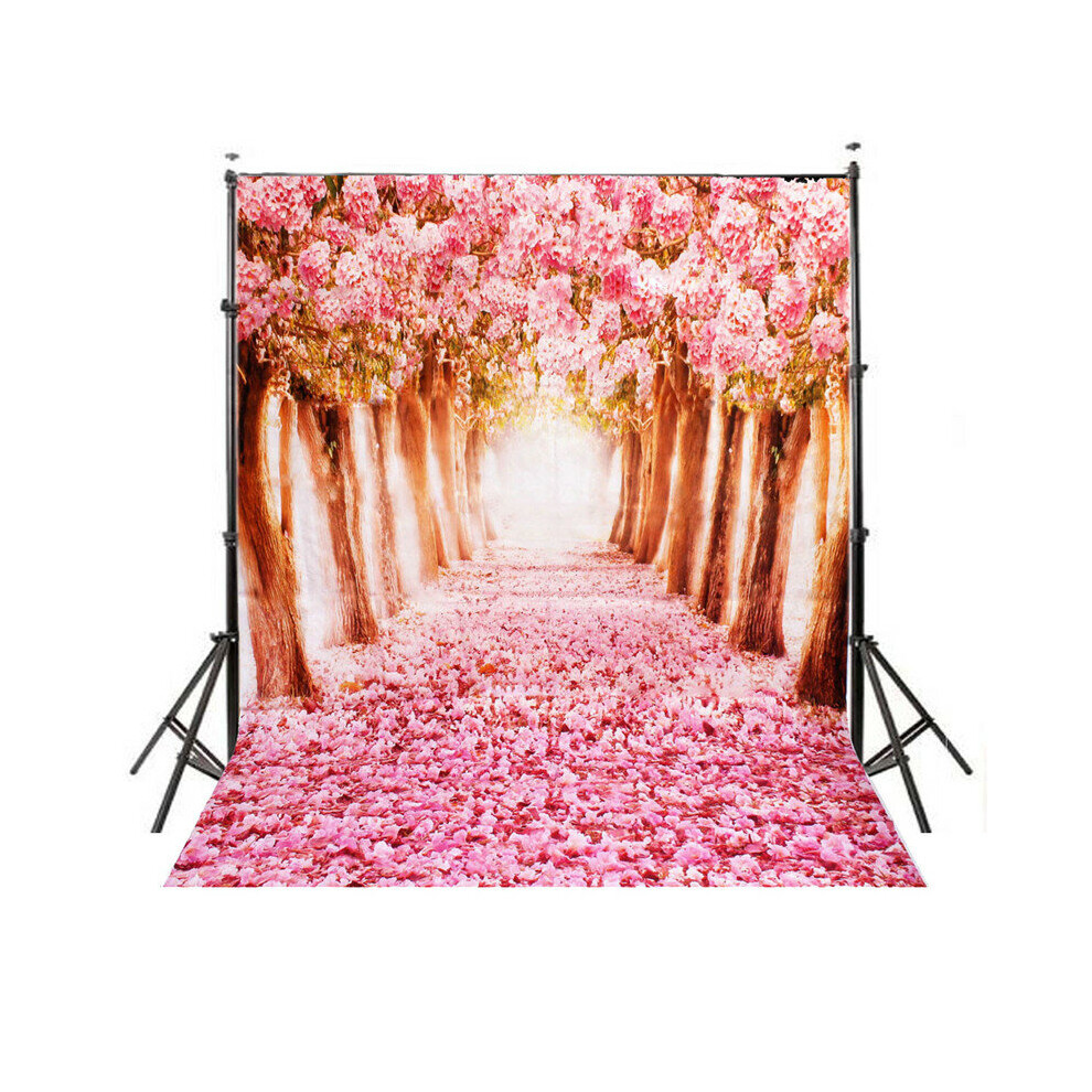 7X5ft Beautiful Flower Street Studio Vinyl Photography Backdrop Background 649490701549