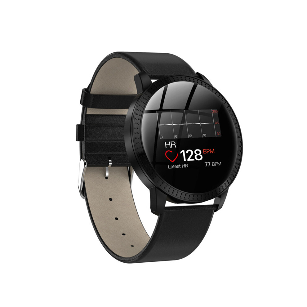 Bakeey Cf18 Metal Body Heart Rate Blood Pressure Monitor Female Physiological Track Smart Watch 6900061570891
