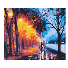 Romantic street lights DIY Painting By Numbers Handpainted Oil Painting Living Room Home Wall Decor Artwork