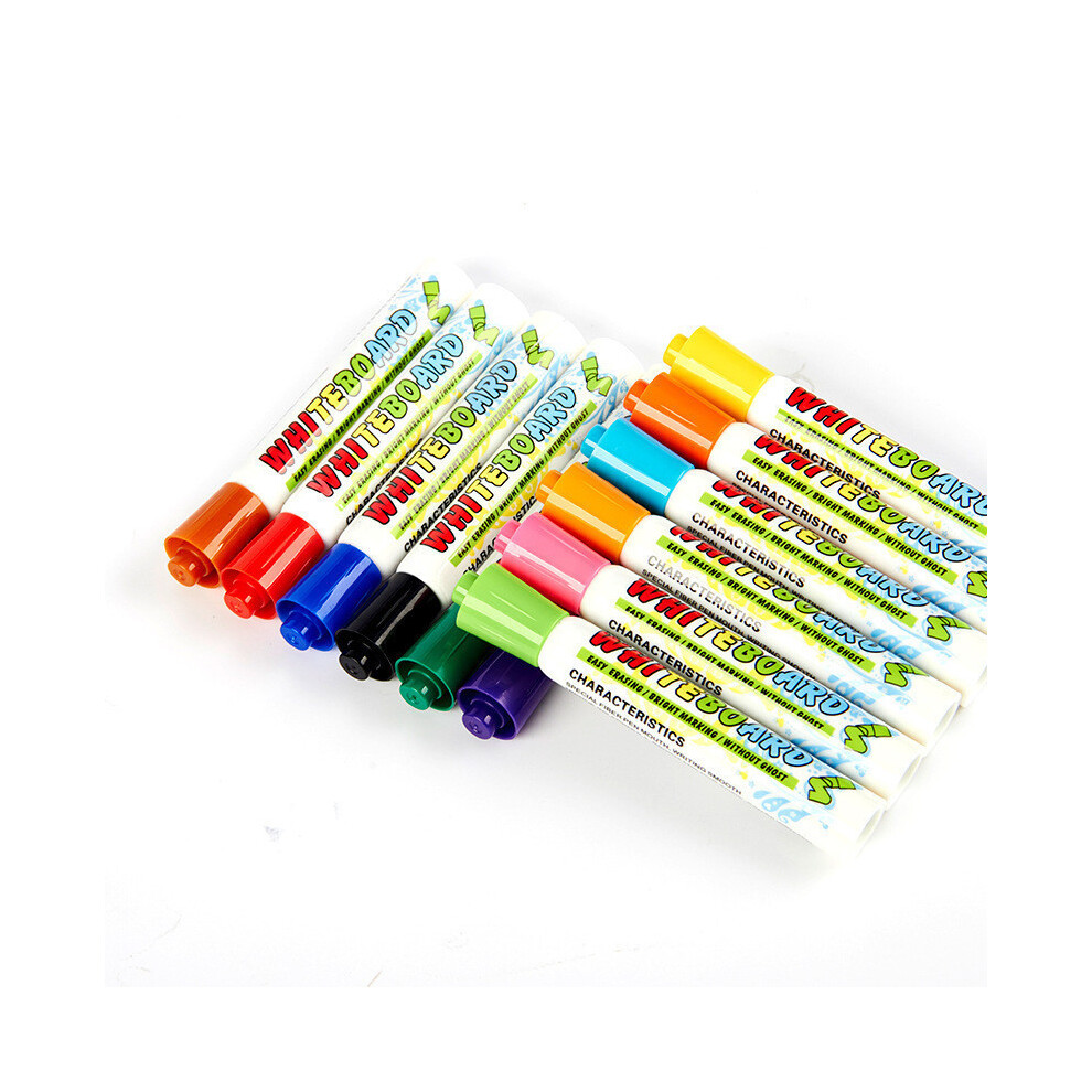 12Pcs White Board Maker Pen Erasable Whiteboard Marker Liquid Chalk Office School Supplies