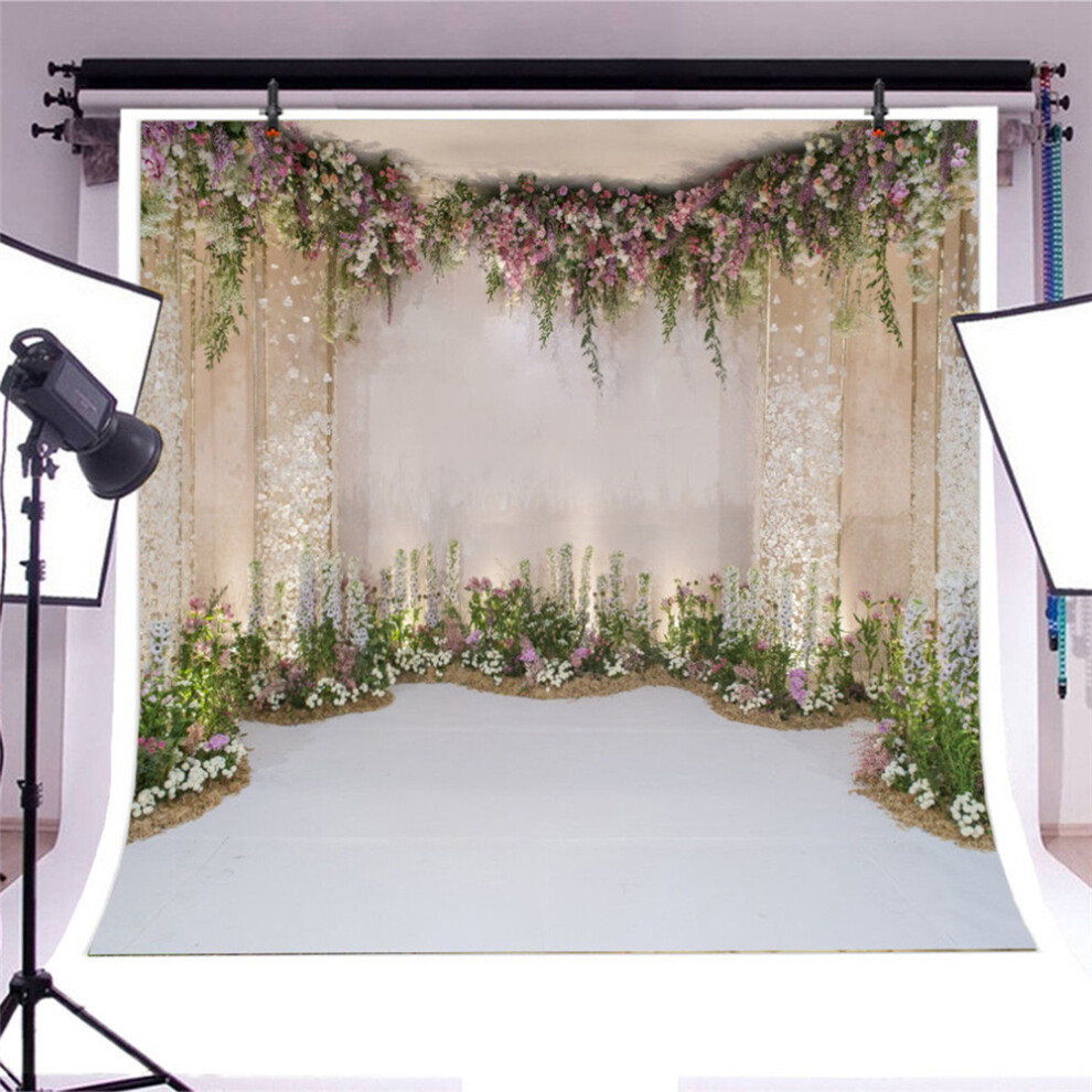 Bakeey Flowers Wall Scene Photography Prop Backdrops Floral Photographic Studio Photo Background Birthday Decorations Prop Light 831726871458