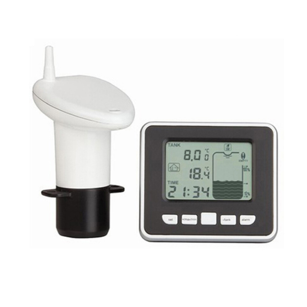 Ultrasonic Water Tank Liquid Level Sensor Meter Monitor Digital Lcd Display Clock 791330420056