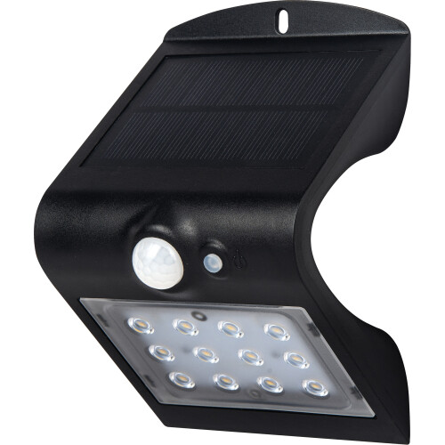 Luceco Luceco LED Solar Guardian Wall Light with PIR Motion Sensor Black 1.5W 2