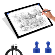 A3 A4 Drawing Tablet USB Powered Three Gear Dimming Stepless Dimming Art Stencil Board Portable Copy Station