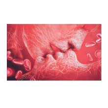 Couple Deep Kiss Canvas Painting Wall Art Hanging Drawing Pictures Home Living Room Office Decoration Frameless