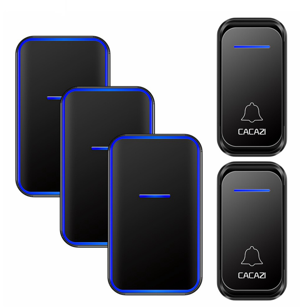 Cacazi 300M Remote Waterproof Led Indicator Us Eu Plug Smart Calling Wireless Doorbell 5742607223844