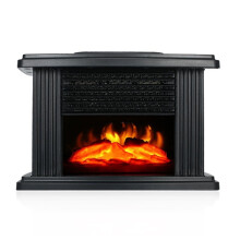 Bakeey 1000W Desktop Mini Electric Fireplace Heater with Log Flame Effect Warm Air Heater Fan Desk Table Heating For Smart Home