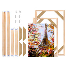 Natural Wooden Frame Painting DIY Square Wood Picture Frame Photo Poster Small Large Home Office Exhibition Wall Decoration Supplies