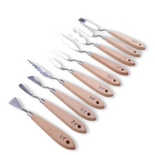 10Pcs set Stainless Steel Painting Scraper Set Artist Oil Acrylic Painting Tools Multifunction Paint Palette Blade Set