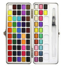 SeamiArt 72 90 Colors Solid Watercolor Set Portable Watercolor Paint for Drawing Art Paint Stationery Painting Supplies