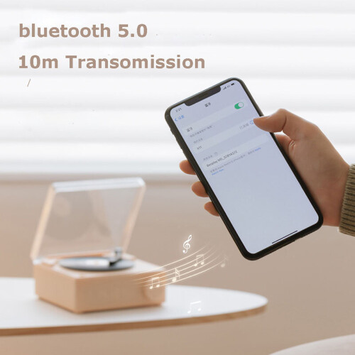 X11 Retro Record Player Model Portable Speaker bluetooth Speaker Rotation Button Alarm Clock Wireless Speaker 2