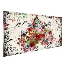 Hand painted Modern Abstract Wall Art Painting on Canvas Flower Heart Hanging Picture Living Room Wall Decoration no Frame