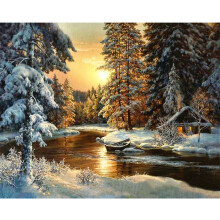 Landscape DIY Paint By Numbers Oil Painting no Frame Canvas Linen 40x50cm Paint Number Picture Art Pictures Home Decor