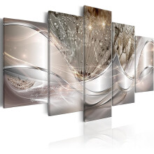5-Piece Abstract Canvas Wall Art Set - Ready-to-Hang, No Frame, Modern Living Room Decor, High-Definition UV-Resistant Prints