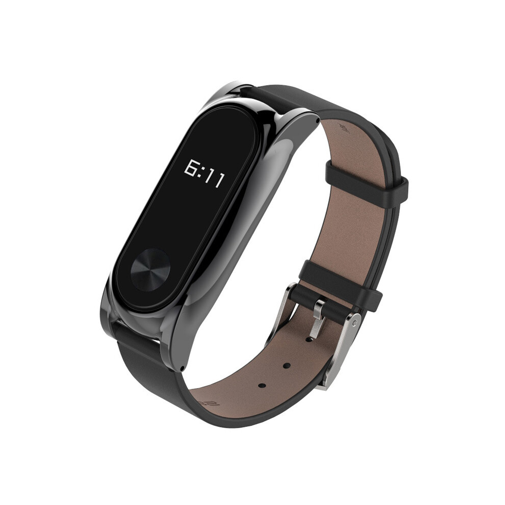 Mijobs Leather Bracelet Replacement For Xiaomi Miband 2 Wrist Strap Smartband Non Original Not,Specified 6900171145811