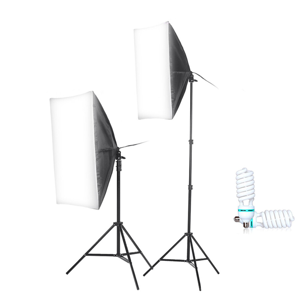 2Pcs 150W Photography Softbox 6000K Led Ing Lamp Soft Box With Stand Bracket Studio Kit Light 6900926883418