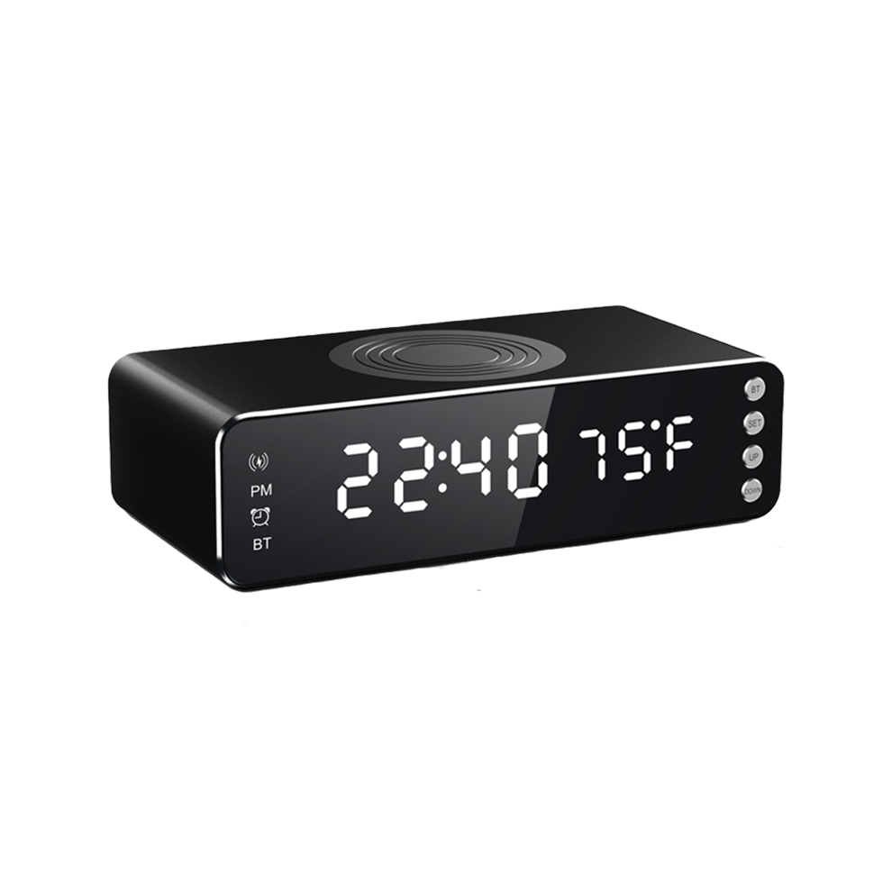 15W 3 In 1 Portable Speaker Bluetooth Speaker Led Display Alarm Clock Wireless Charger Wireless Speaker 712069876037