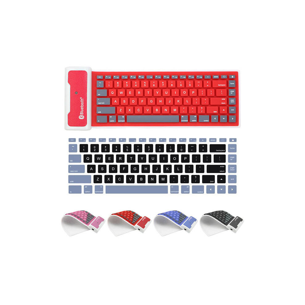 Waterproof Flexible Silicone Wireless Bluetooth Mini Keyboard For Cell Phone Tablet 713382752381