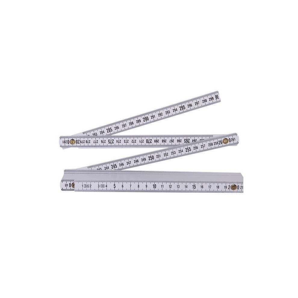 Tp 2M Plastic Folding Ruler Straight Ruler Double Scale 10 Locking Joints 200Cm Portable Carpenter Measuring Tools 6906138243910