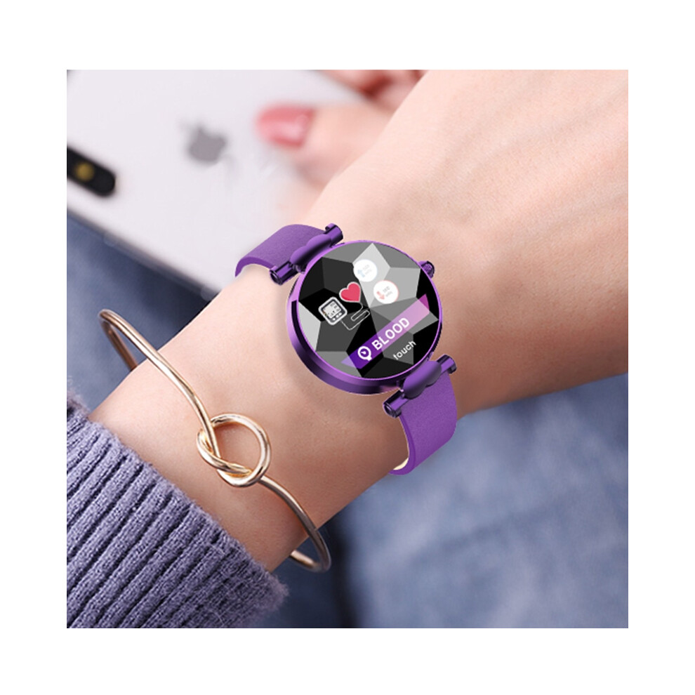 Bakeey B80 Female Menstrual Period Record Blood Pressure Leather Strap Fashion Smart Watch Whatsapp Reminder 8 Sports Mode 3345536033632